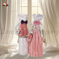 Zaves Dame un abrazo 51CM mujer rosa oso sin ojos juguete de peluche boda Día de San Valentín pareja regalo decoración interior fabricante de muñecas personalizado