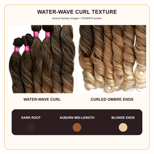 Fasci di Capelli Sintetici OH MY GOD Water Wave all'Ingrosso, 6 Pezzi, 200g, 18 20 22 Pollici, Fibra Proteica - Product Image 3