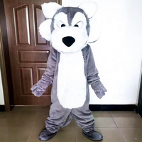 Costume de mascotte chien loup CE Enjoyment de Guangzhou, déguisement fantaisie d'Halloween avec fourrure en peluche