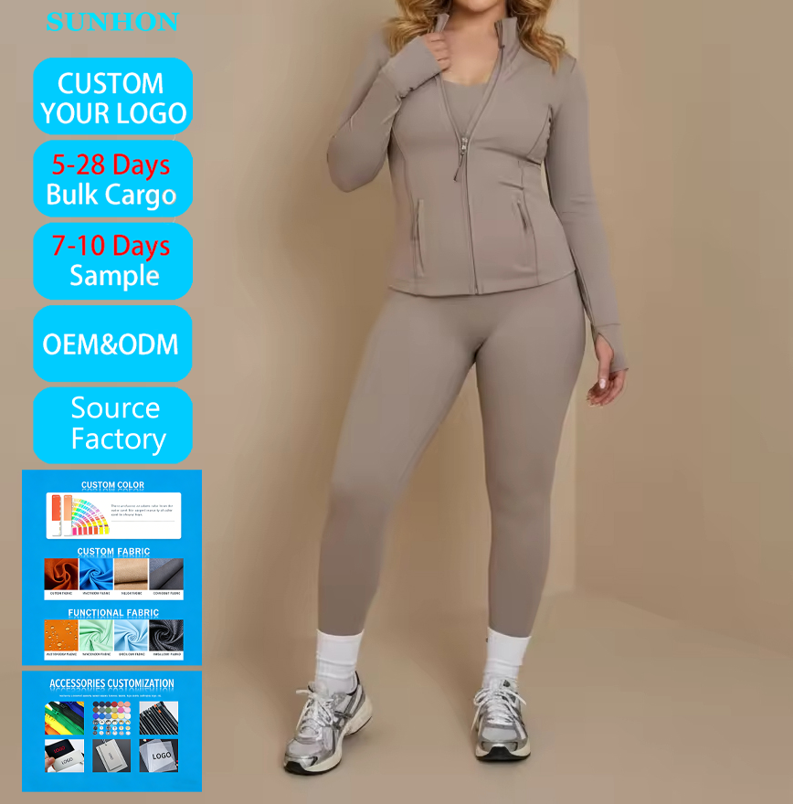Women's Buttery Soft 2 Piece Yoga Set Full Zip Jacket High Waist Leggings Moisture Wicking Workout Outfit