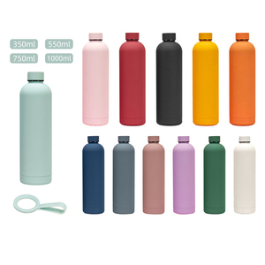 Customized 500ml Rubber Coated Stainless Steel Insulated Water Bottle For Travel,gym,sports,hiking,cycling,school,wedding Gift - Product Image 2