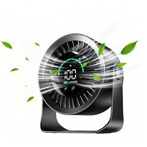 Mini Portable 100 Speeds Usb Rechargeable Led Digital Display 360° <b>Rotation</b> Ultra Low Noise Silent Cooling <b>Desk</b> Clip Fan - Product Image 1