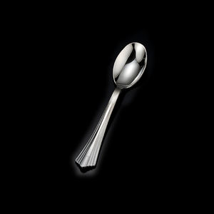 DIJOEY – Kits de couverts modernes jetables en <span class=keywords><strong>plastique</strong></span> PS argenté, écologiques, pour fêtes et mariages (cuillère, fourchette, couteau) - Product Image 4