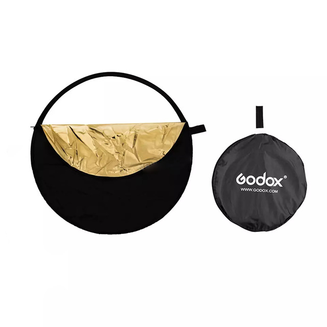 32" 80cm 5 In 1 Silver Gold Portable Collapsible Light Round Photography Photo Reflector For Studio