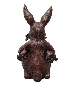 Estatuilla sentada sólida esculpida de conejo Vintage y estatua decoración del hogar y el jardín con grabado precios bajos - Product Image 2