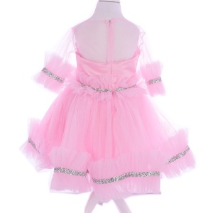 Alta calidad personalizado moderno Floral recién nacido Ropa de fiesta de boda 1 año vestidos de encaje nuevo diseño bebé niñas vestido al por mayor - Product Image 5