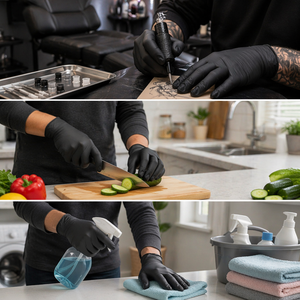 Guantes <span class=keywords><strong>de</strong></span> Nitrilo Desechables Baratos en Oferta, Personalizados, <span class=keywords><strong>de</strong></span> 3 mil, para Tatuajes y Salones <span class=keywords><strong>de</strong></span> Belleza, Color Rosa, Negro, Azul, Sin Látex, con Logotipo, Impermeables, Sin Polvo - Product Image 4