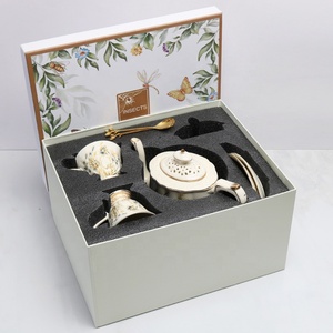 Wholesale European Style Golden Border Wheat Ear Pattern <b>Tea</b> Cups and Saucers with Gift <b>Boxes</b> - Product Image 4