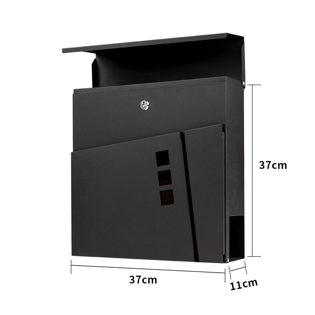 Residential Steel Outdoor Anti-Theft Lockable Wall-Mounted Parcel Mailbox with Key Lock and Powder Coating Finish