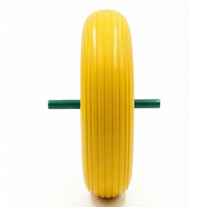 Roue en mousse PU anti-crevaison de <span class=keywords><strong>14</strong></span> pouces 3.50-8, pneu solide en polyuréthane sans chambre à air pour chariot de jardin - Product Image 2