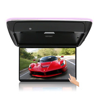 Moniteur de toit rabattable pour voiture 13,3/14 pouces 1920x1080 IPS, lecteur Android 16, écran tactile TFT USB, stéréo, télécommande, mise à jour OTA en ligne