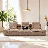 Canapé modulaire sectionnel moderne à profil bas, 3 places, rembourré en éponge, avec dossier capitonné en tissu, pour salon, vente en gros directe d'usine