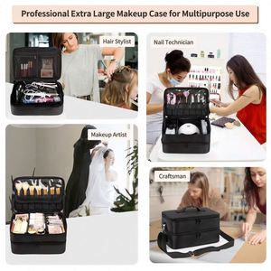Free Sample Customization <b>Professional</b> <b>Makeup</b> Stylish Cosmetic Bag <b>Case</b> Travel Large <b>Makeup</b> Bag - Product Image 6