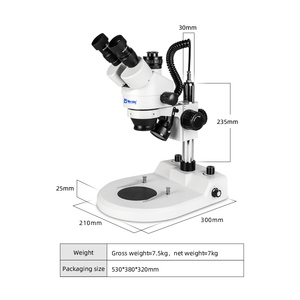 Kính hiển vi âm thanh nổi nguồn sáng lên và xuống nhiệt độ hai màu MSD207-4K với <span class=keywords><strong>camera</strong></span> 4K và kính hiển thị sửa chữa điện thoại - Product Image 2