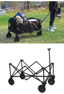 Gấp di động toa xe 200lbs công suất có thể gập lại Xe đẩy giỏ hàng Xe đẩy cho mua sắm và lưu trữ OEM tùy chỉnh - Product Image 6