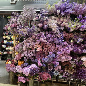 Vendita calda di qualità <span class=keywords><strong>viola</strong></span> <span class=keywords><strong>scuro</strong></span> fiori artificiali di nozze per il soffitto e le disposizioni decorazione - Product Image 3