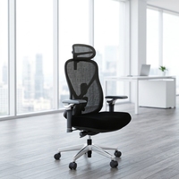 Chaise de bureau exécutive en maille avec fonctions réglables, siège de direction pivotant pour espace de travail commercial