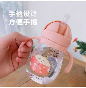 <span class=keywords><strong>Biberón</strong></span> de 350 ml con Cuchara de Silicona, Pajita de Plástico Transparente, de Acero Inoxidable, con Sistema de Flujo Rápido, Bonito y Práctico - Product Image 2