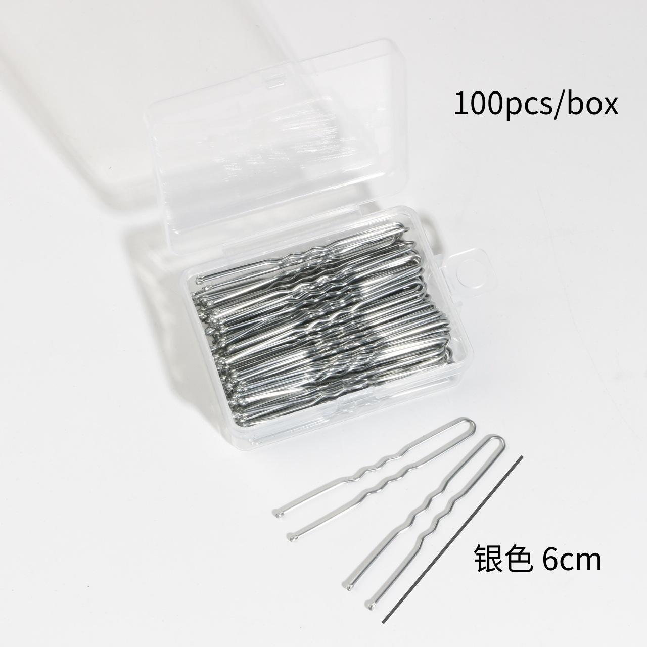 6cm 100 morceaux de clips en argent en forme de U