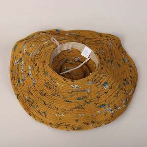 2025 New Arrival Summer Women Girl Floral Print <b>Floppy</b> Crown <b>Sun</b> <b>Hat</b> Casual Travel Beach Trendy Wide Brim Foldable <b>Sun</b> Visor <b>Hat</b> - Product Image 5