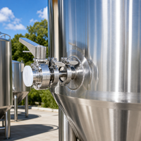 Cuve de Fermentation Conique en Acier Inoxydable Tonsen 500L 1000L avec Refroidissement par Glycol pour Microbrasserie