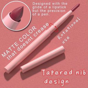 Crayon à Lèvres Crème Mat Rose Rétractable Végétalien Longue Tenue Anti-Bavures Imperméable Nude en Gros Marque Privée Fournisseur - Product Image 3