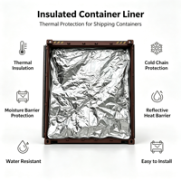 Doublure de conteneur, isolation thermique, feuille d'aluminium réfléchissante, doublure de conteneur d'expédition, imperméable, pour marchandises sensibles à la température