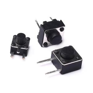 Interrupteur tactile à pression 6x6mm, deux broches latérales, montage horizontal pour clavier - Product Image 4