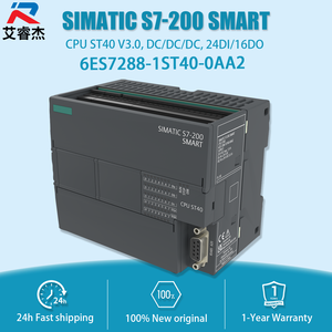 โมดูลซีพียูมาตรฐานใหม่แท้ 6ES7288-1ST40-0AA2 รุ่น ST40 สำหรับ SIMATIC S7-200 SMART ST40 คอนโทรลเลอร์แบบตั้งโปรแกรมได้ 24DI/16DO พร้อมพอร์ต PROFINET 2 ช่อง - Product Image 1