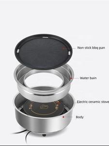 Modi kore 2000W elektrikli BARBEKÜ ızgara makinesi yüksek kaliteli masa Yakiniku dumansız paslanmaz çelik dokunmatik kontrol alev güvenliği - Product Image 6