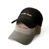 Casquette en coton pour femme, style décontracté, en coton lavé, à calotte souple et large bord, vente en gros