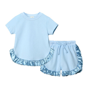 Conjunto de Verano de 2 Piezas para Bebé Niña, Algodón con Encaje, Ropa Suave para Bebés, Estilo Casual y Cómodo - Product Image 4
