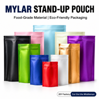 Sachets Doypack Personnalisés avec Logo Imprimé, Couleur Mate, Sachets Mylar Anti-Odeur, Sachets Mylar Refermables, Sachets Alimentaires en Feuille d'Aluminium