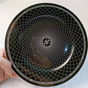 Service de vaisselle rond en porcelaine noire de luxe européen, style royal, en porcelaine fine noire et blanche pour mariage et réceptions - Product Image 5