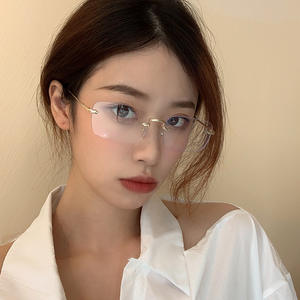 Lunettes de soleil carrées à monture métallique F2 9320, anti-UV, bloquant la lumière bleue, unisexes, légères, pour hommes et femmes - Product Image 5