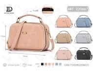 Borsa a Mano in Velluto con Tracolla per Uso Quotidiano, Colore Rosa - Product Image 1