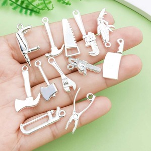 จี้เครื่องประดับโลหะผสมเงินรูปทรงต่างๆ สำหรับงาน DIY อุปกรณ์เสริมเครื่องประดับ จี้ชุบโลหะผสมสังกะสี Sn903 - Product Image 1