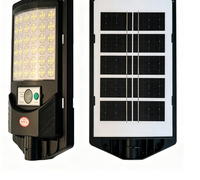 Lampu Jalan Tenaga Surya Terpadu All In One Sensor Gerak Manusia PIR Kontrol Jarak Jauh IP65 Tahan Air ABS 5000K Cahaya Siang untuk Luar Ruangan