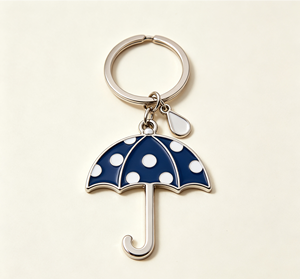 Custom Zinc Alloy Umbrella Keychain Enamel Metal <b>Key</b> <b>Ring</b> Polka Dot <b>Bag</b> Charm Promotional Gift - Product Image 3