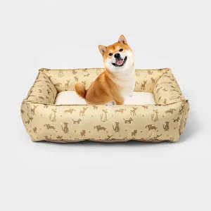 2023 Cat products big faux fur xxl modern fluffy fabric cute indestructible cat pet dog sofa bed