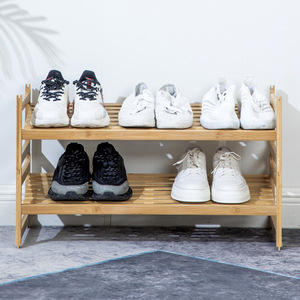 Bamboo Shoe Rack 3 Tiers Freestanding Dustproof Minimalist Design For Home Doorway Indoor Use - Product Image 3