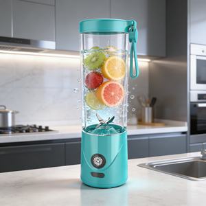 Blender portable 550 ml, rechargeable par USB, sans BPA, 6 lames, 150 W, batterie 2,0 Ah, mode turbo mains libres, acier inoxydable, pour voiture - Product Image 3