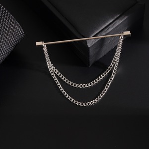 Pince à cravate pour homme avec boule métallique et bouton à vis, accessoire de mode tendance - Product Image 2