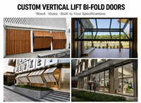 Puerta de Entrada de Vidrio Plegable Vertical Automática, de Altura Completa, con Apertura Ascendente, sin Rieles, para Edificios Comerciales y Almacenes
