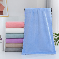 Usine directe personnelle hôtel main visage serviette ensembles voyage corail velours absorbant serviette avec capuche