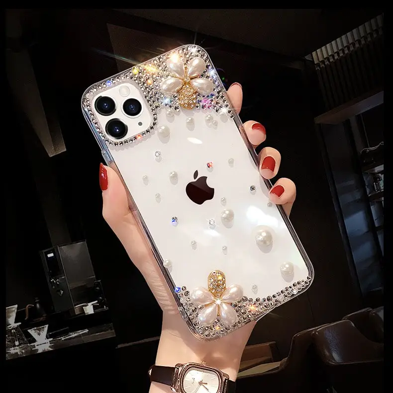 Beautiful Bling Diamond Soft case For iPhone 12 11 Pro X XS Max XR 7 8 Plus Rhinestone Cover,rhinestone watch case