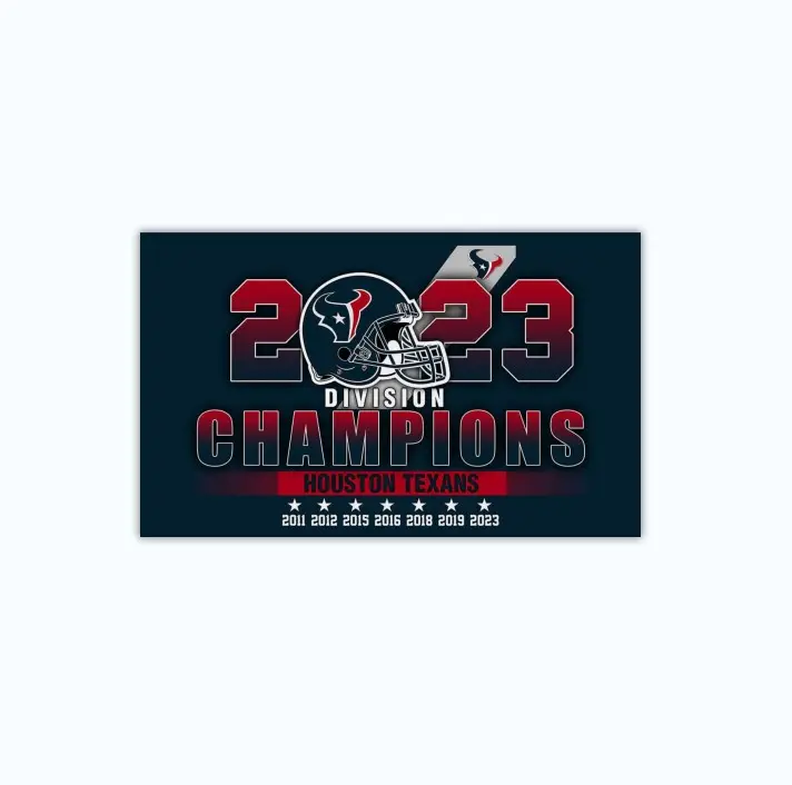 Bandeira personalizada de alta qualidade da equipe de futebol de Houston Campeões 3x5 pés Bandeira da Divisão Texans 2023