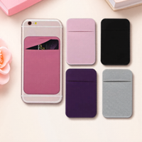 Dompet Tempat Kartu Slot Belakang Ponsel dengan Perekat Kuat Kantong Ponsel