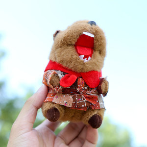 Portachiavi con Ciondolo a Forma di Scoiattolo, Giocattolo in Peluche, Regalo per Ragazze, Decorazione per Zaino, Vendita all'Ingrosso - Product Image 4