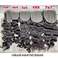 Cabello Humano Natural Virgen con Cierre Frontal HD de Encaje 2x6 4x4 5x5 6x6 13x4 13x6, Cierre Liso Extremo, Paquetes de Cabello Humano con Cierre
